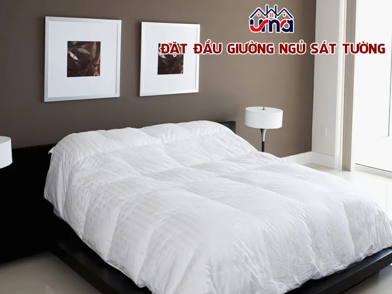 Đặt đầu giường ngủ sát tường tạo vị thế vững chắc theo phong thủy