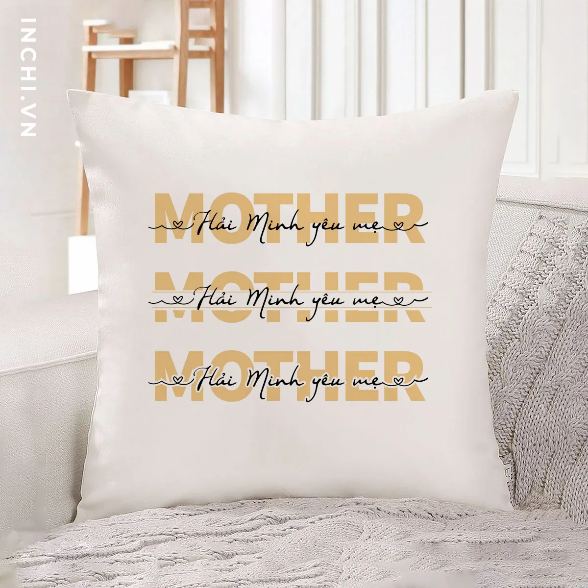 Gối ngủ in hình gia đình mang lại giấc ngủ ngon và cảm giác ấm áp