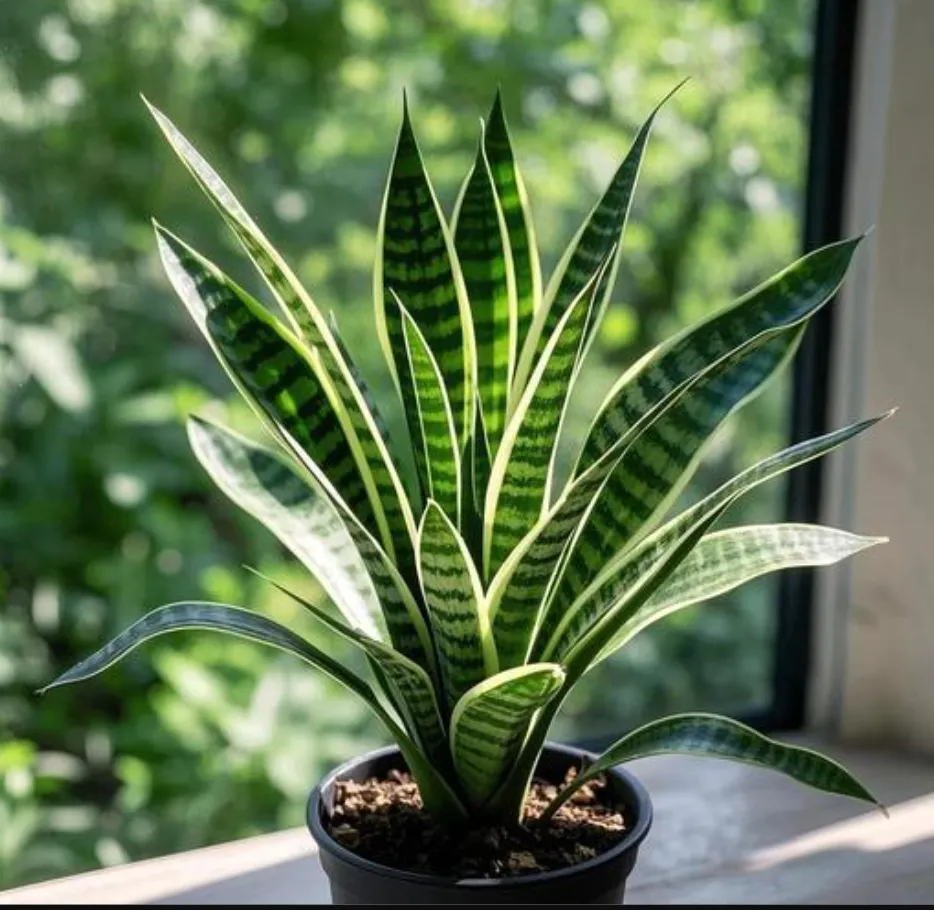 Lưỡi hổ không chỉ trang trí không gian sống mà còn giúp lọc không khí, tạo môi trường trong lành và cân bằng năng lượng phong thủy.