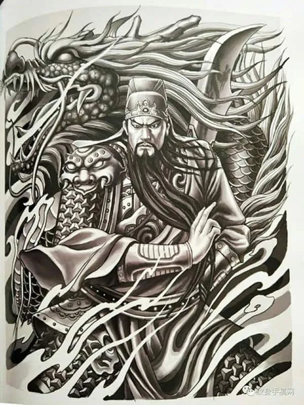 Hình xăm Quan Công cưỡi rồng