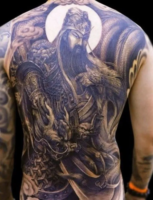 Hình xăm Quan Công ở lưng