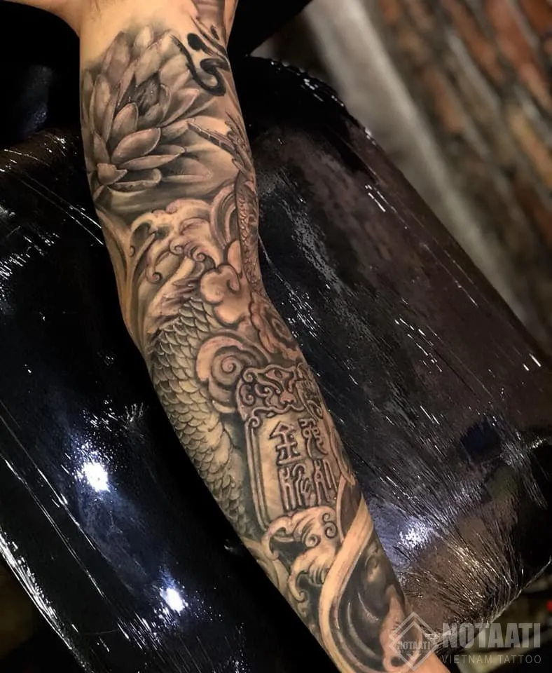 Hình xăm rồng trên cánh tay