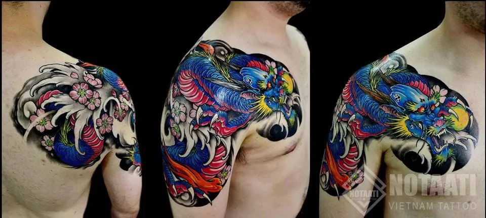 Hình xăm rồng vắt vai