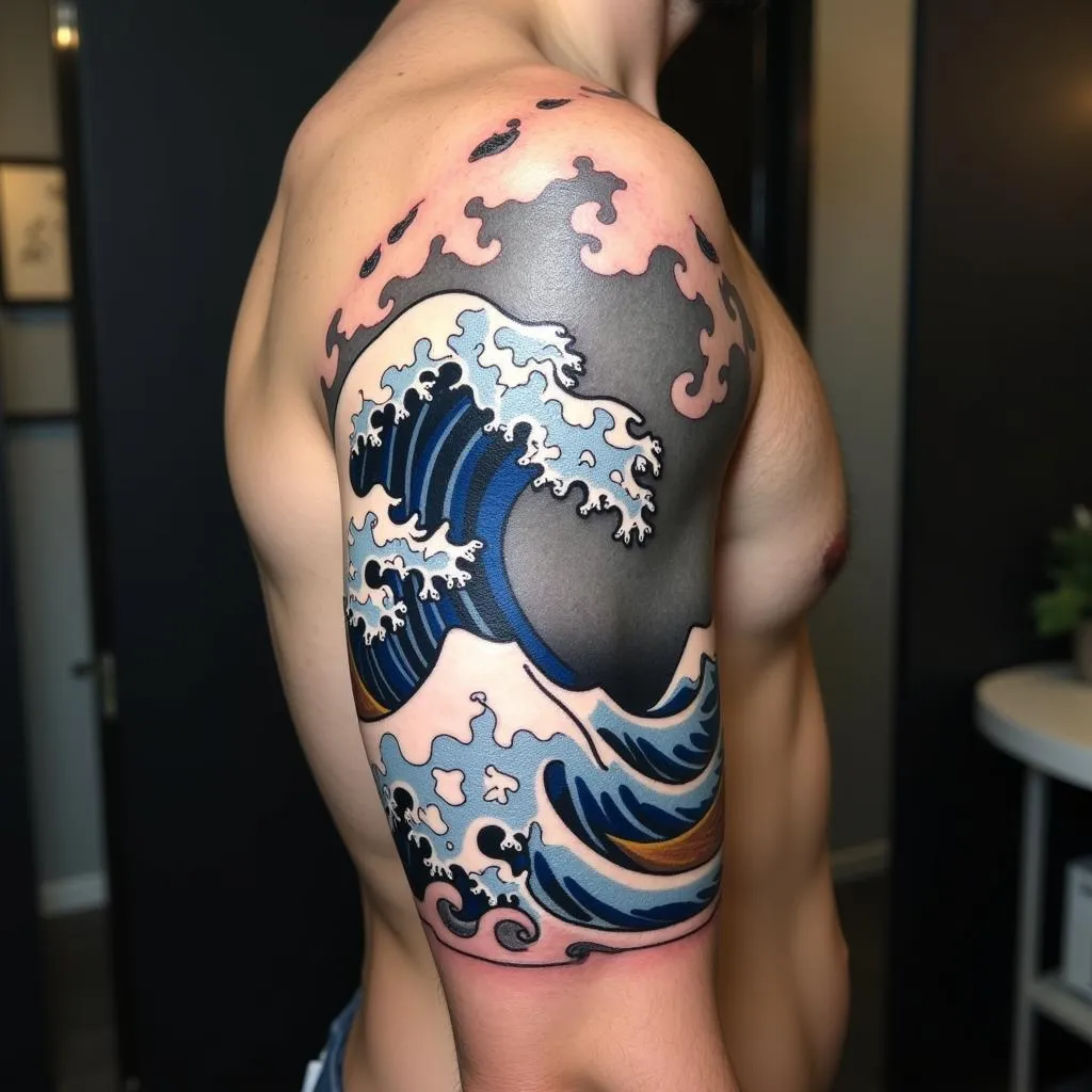 Alt text mô tả sóng biển vượt qua thử thách đại dương