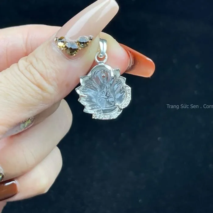 hồ ly đá thạch anh trắng