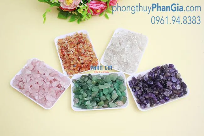 Đá thạch anh thô và mài bóng