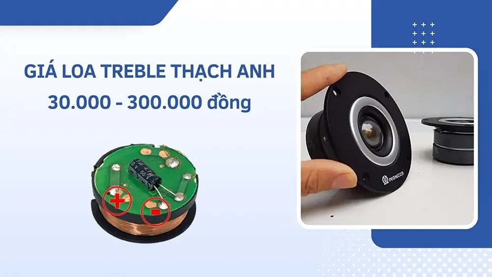Loa treb thạch anh có giá thành hợp lý từ 30.000 - 300.000 đồng