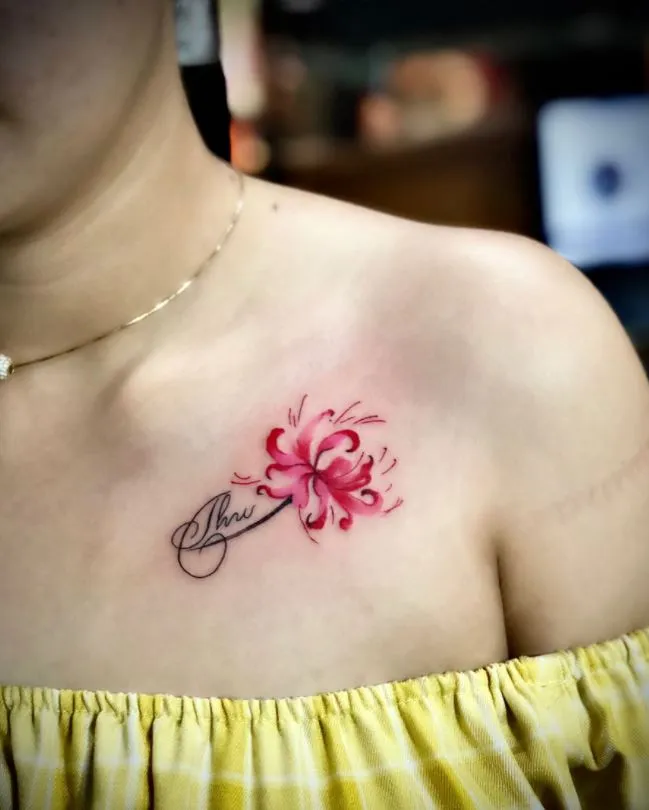 mẫu tattoo bỉ ngạn ở ngực