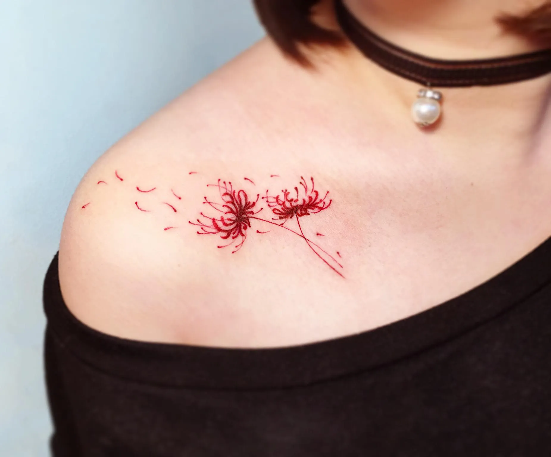 xăm hoa bỉ ngạn mini đẹp