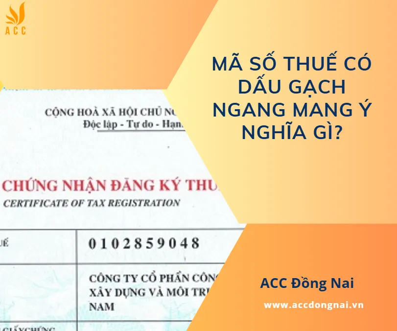 Mã số thuế có dấu gạch ngang mang ý nghĩa gì?