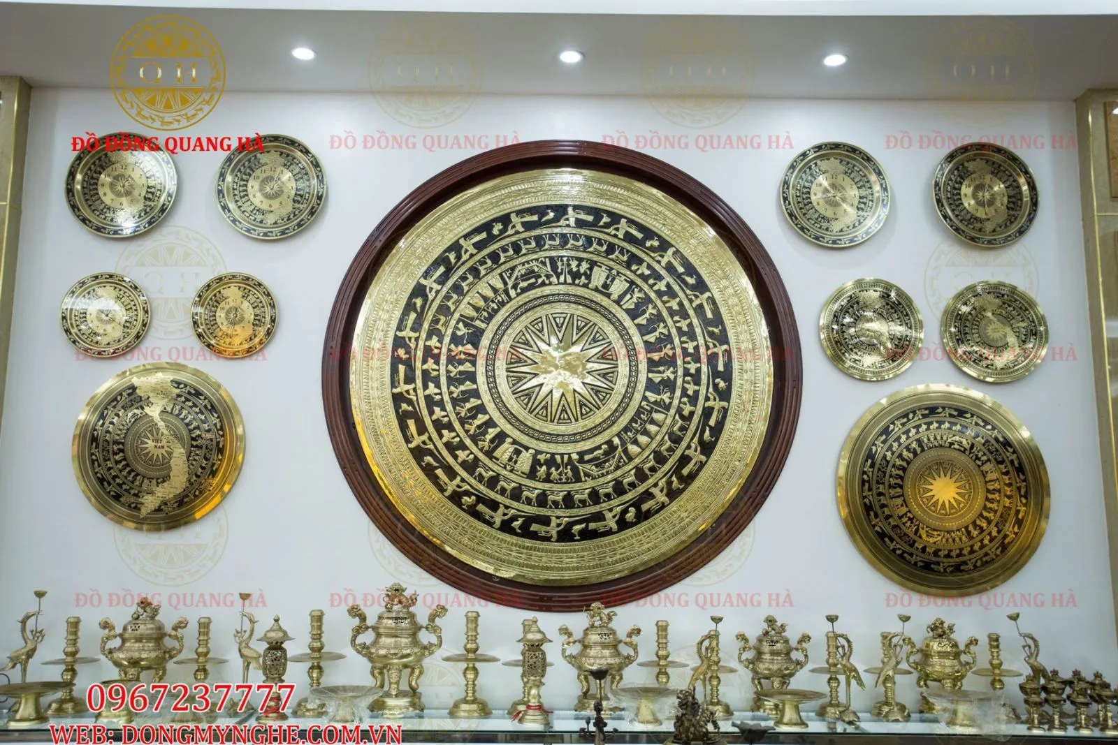 Mặt trống đồng phong thủy treo tường cực đẹp