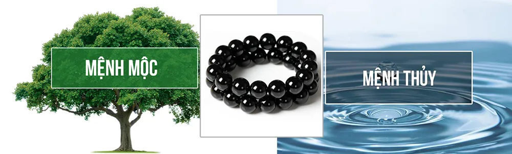 Mệnh phù hợp sử dụng vòng đá thạch anh đen