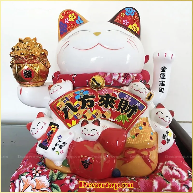 Quà Tân Gia Giá Rẻ Ý Nghĩa: Lựa Chọn Tinh Tế Cho Mọi Ngân Sách 7 Mèo Thần Tài mang lại may mắn cho gia chủ