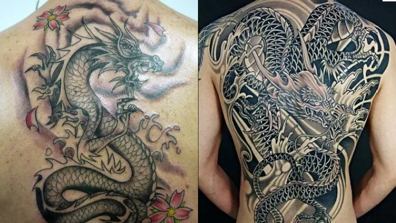 Hình xăm rồng sau lưng biểu tượng của quyền lực và phú quý