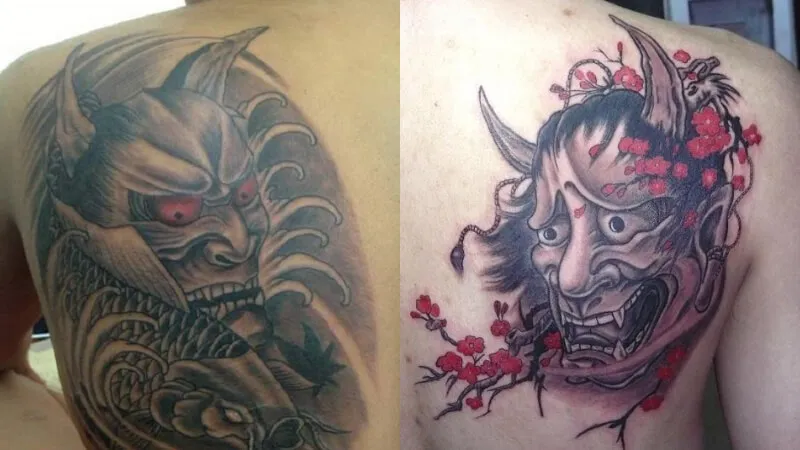 Hình xăm mặt quỷ trên lưng