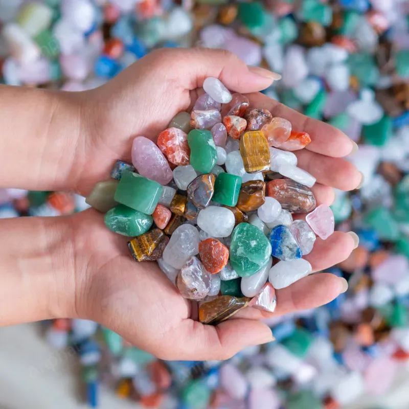 Đá thạch anh ngũ sắc vụn đá được đánh bóng siêu VIP