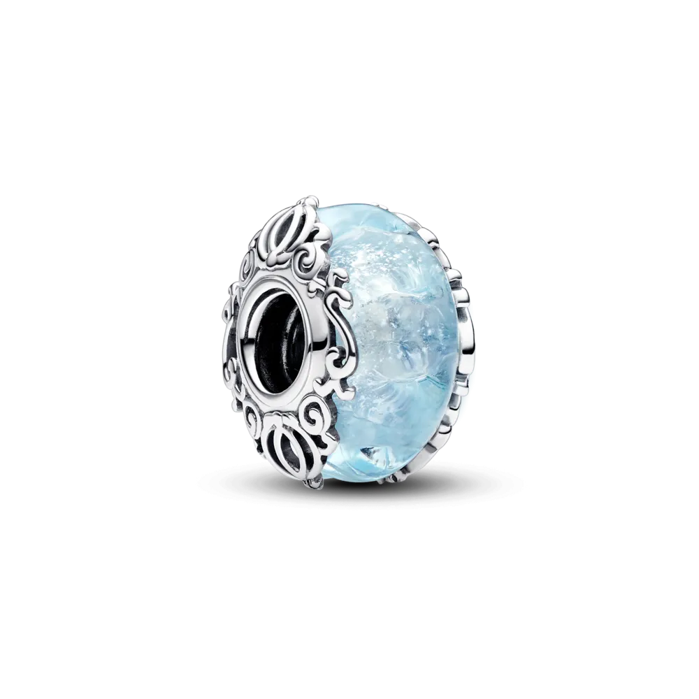 Charm Disney x Pandora Murano Cinderella Xe Bí Ngô Xanh Dương