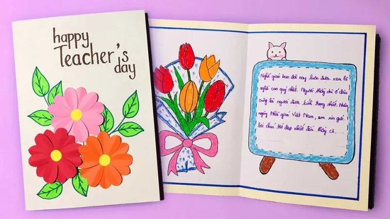 Tự tay làm thiệp 20/11 handmade tặng thầy cô cũng là 1 điều ý nghĩa