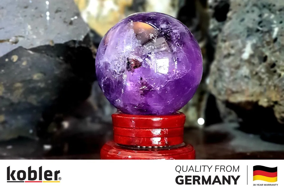 Quả cầu đá thạch anh tím