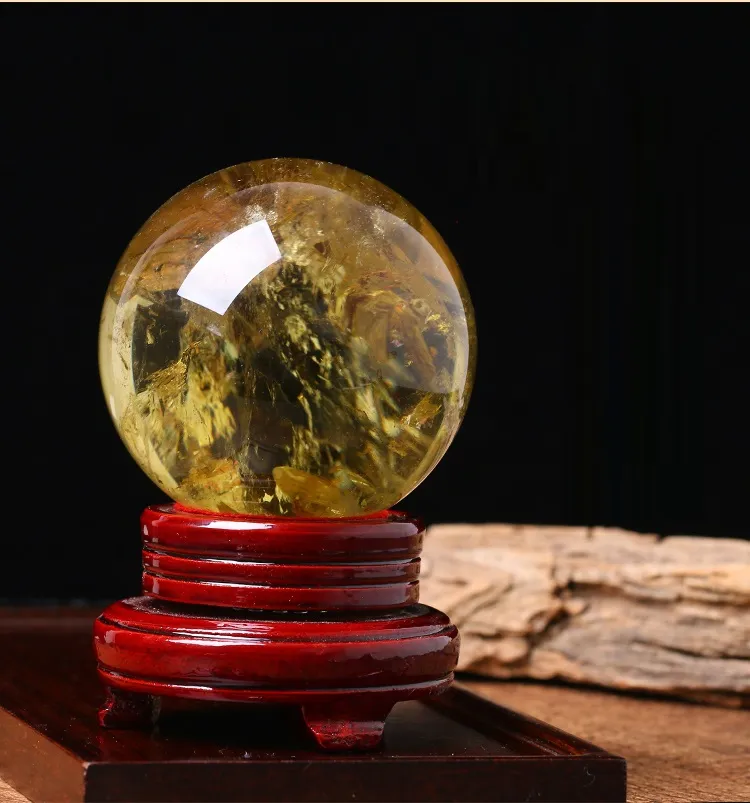 Quả cầu thạch anh vàng