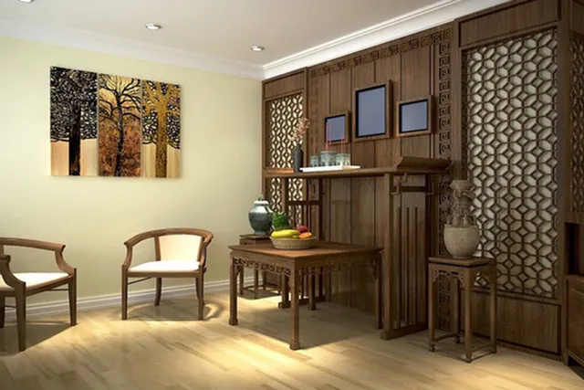 Tôn trọng không gian tâm linh bằng cách không kê giường ngủ đối diện với bàn thờ gia tiên