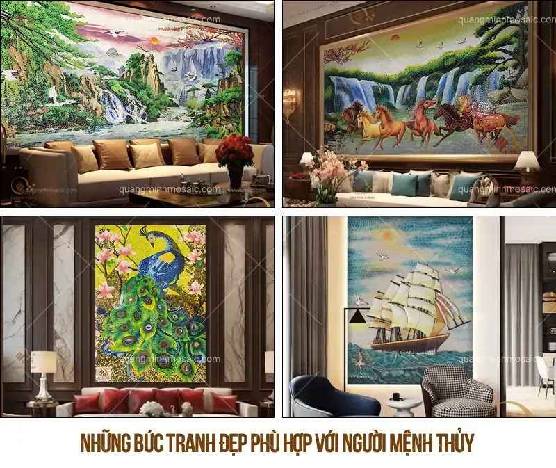 Những bức tranh phong thủy nhà ở mệnh Thủy đẹp giúp gia chủ tăng cường vận may