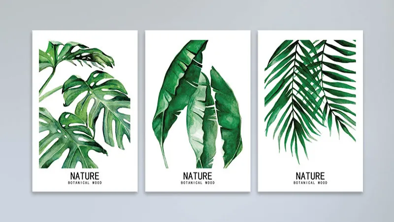 Tranh hoa lá giúp ngôi nhà thêm phần thanh tao và tràn đầy sức sống tự nhiên