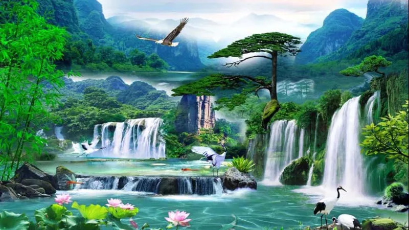 Tranh phong cảnh tạo cảm giác thư giãn và giúp mở rộng chiều sâu cho không gian