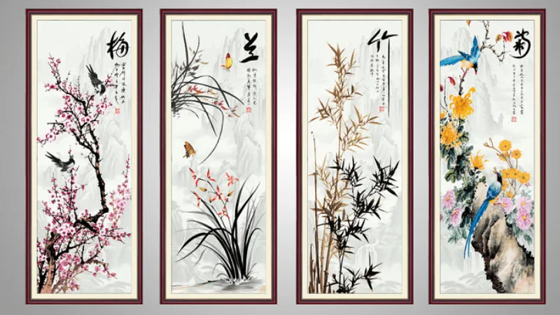 Bộ tranh tứ quý mang lại sự hạnh phúc và sung túc cho mọi thành viên gia đình