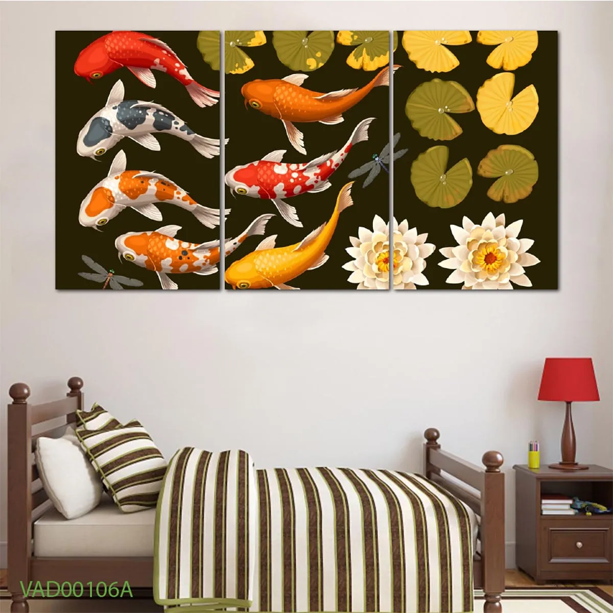 Tranh cá nghệ thuật mang lại hơi thở hiện đại cho không gian phòng khách