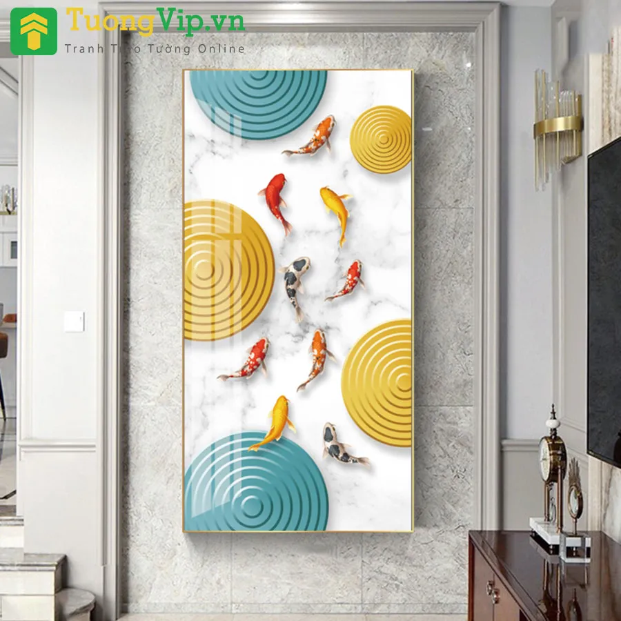 Nghệ thuật vẽ cá chép sống động mang lại cảm giác bình yên