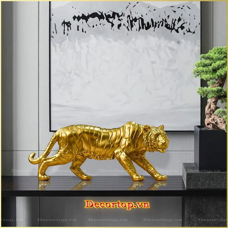 Tượng con hổ decor để bàn độc đáo