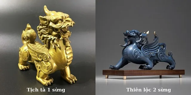 Phân loại Tỳ Hưu bao gồm Thiên Lộc và Tịch Tà