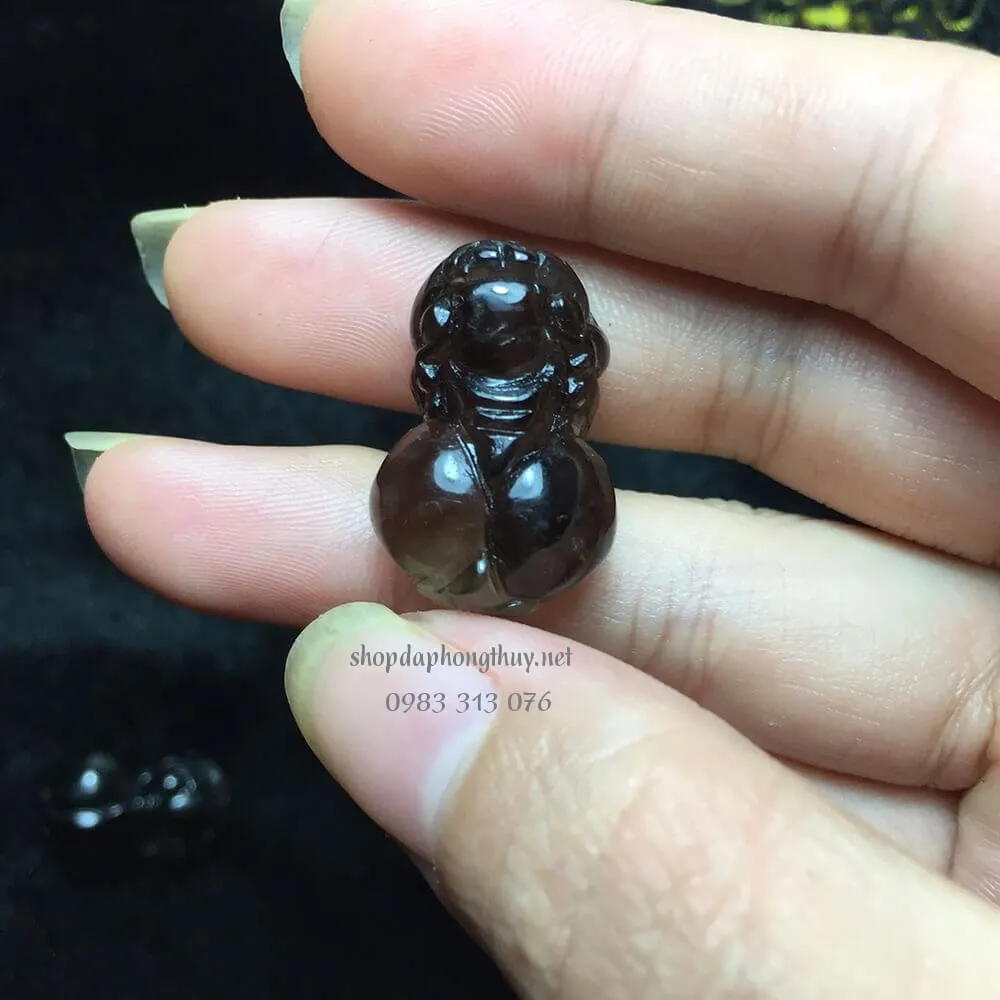 tỳ hưu đá thạch anh ám khói đen