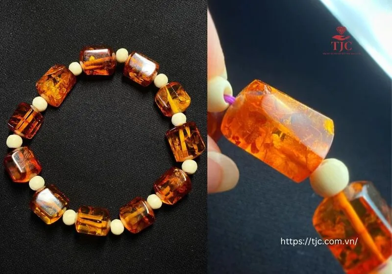 Vòng hổ phách tự nhiên