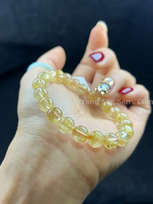 Vòng tay đá thạch anh tóc vàng