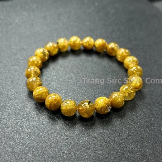 Vòng tay đá thạch anh tóc vàng