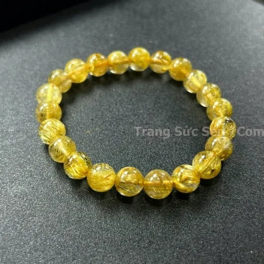 Vòng tay đá thạch anh tóc vàng