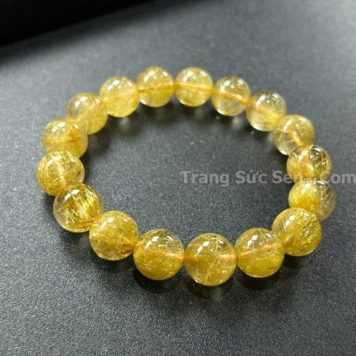 Vòng tay đá thạch anh tóc vàng