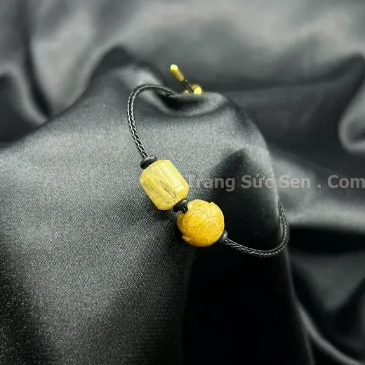 Vòng tay đá thạch anh tóc vàng