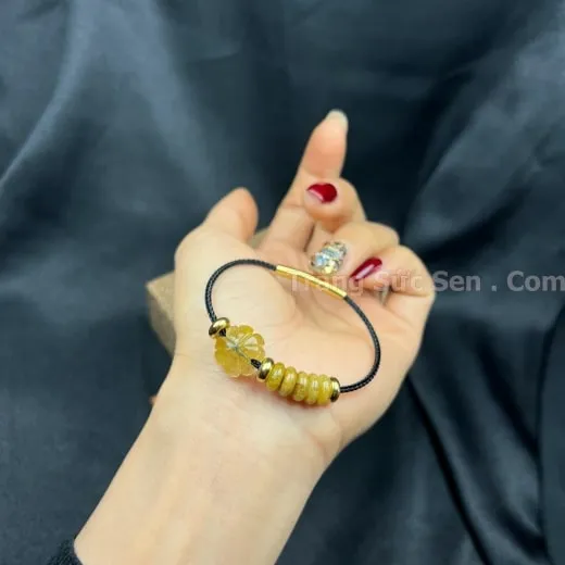 Vòng tay đá thạch anh tóc vàng