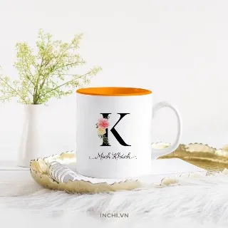 Cốc sứ in chữ cái nghệ thuật độc đáo dành cho cá nhân