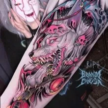 Hình xăm Kitsune phong cách đồ họa