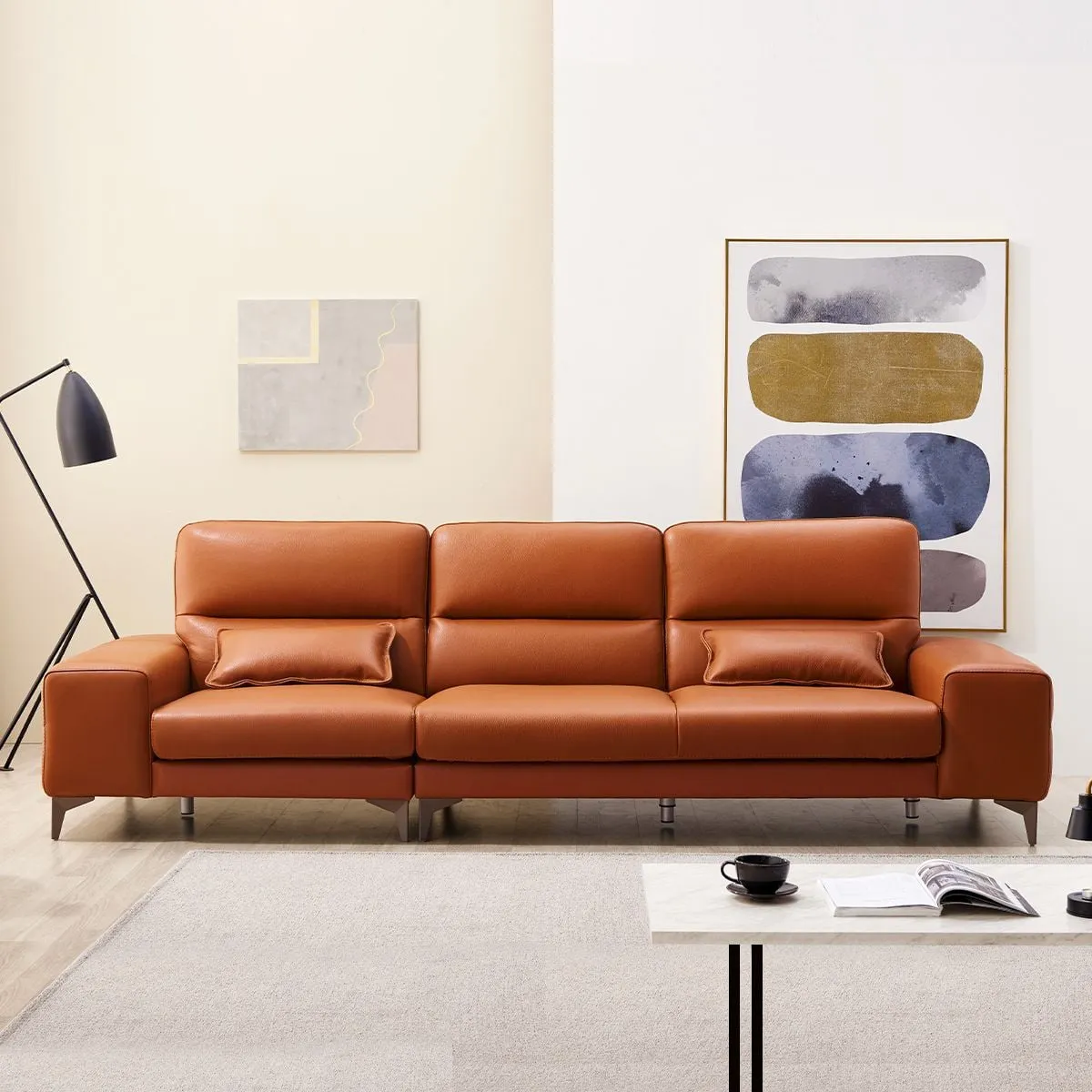Sofa da Italy SF326 đẳng cấp dành cho gia chủ mệnh Kim