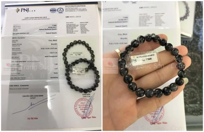 Chứng nhận kiểm định đá thạch anh từ PNJ Lab