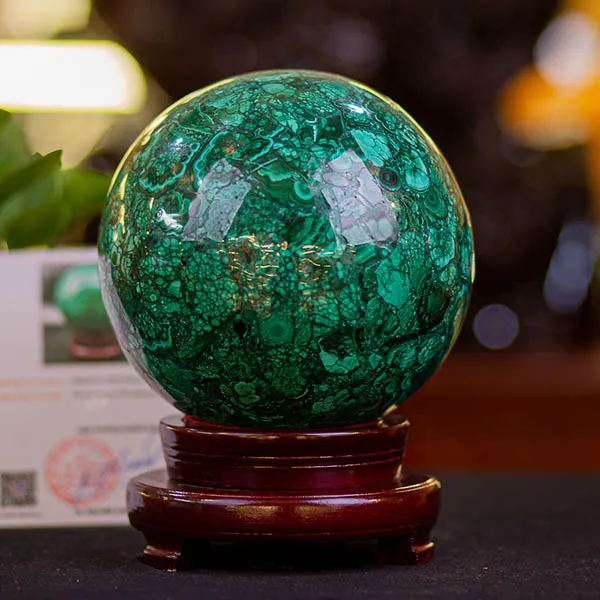 Quả cầu phong thủy đá lông công