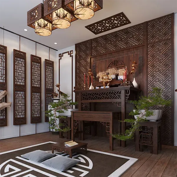 Sơ đồ Bát Trạch với 4 hướng cát và 4 hướng hung trong phong thủy bàn thờ