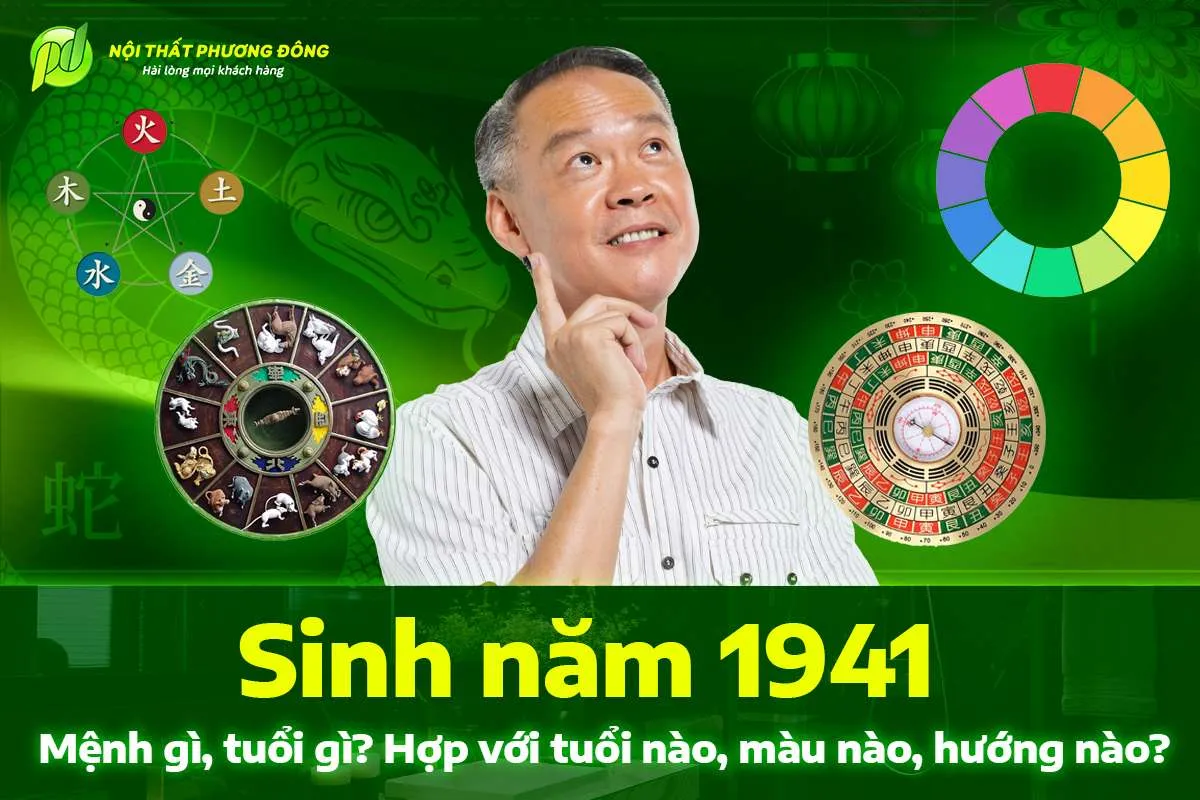 Người sinh năm 1941 là tuổi Tân Tỵ mệnh Bạch Lạp Kim