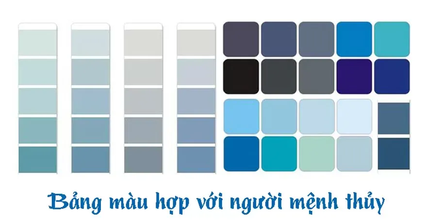 Người mệnh Thủy hợp với các màu sắc thiên trắng, xanh