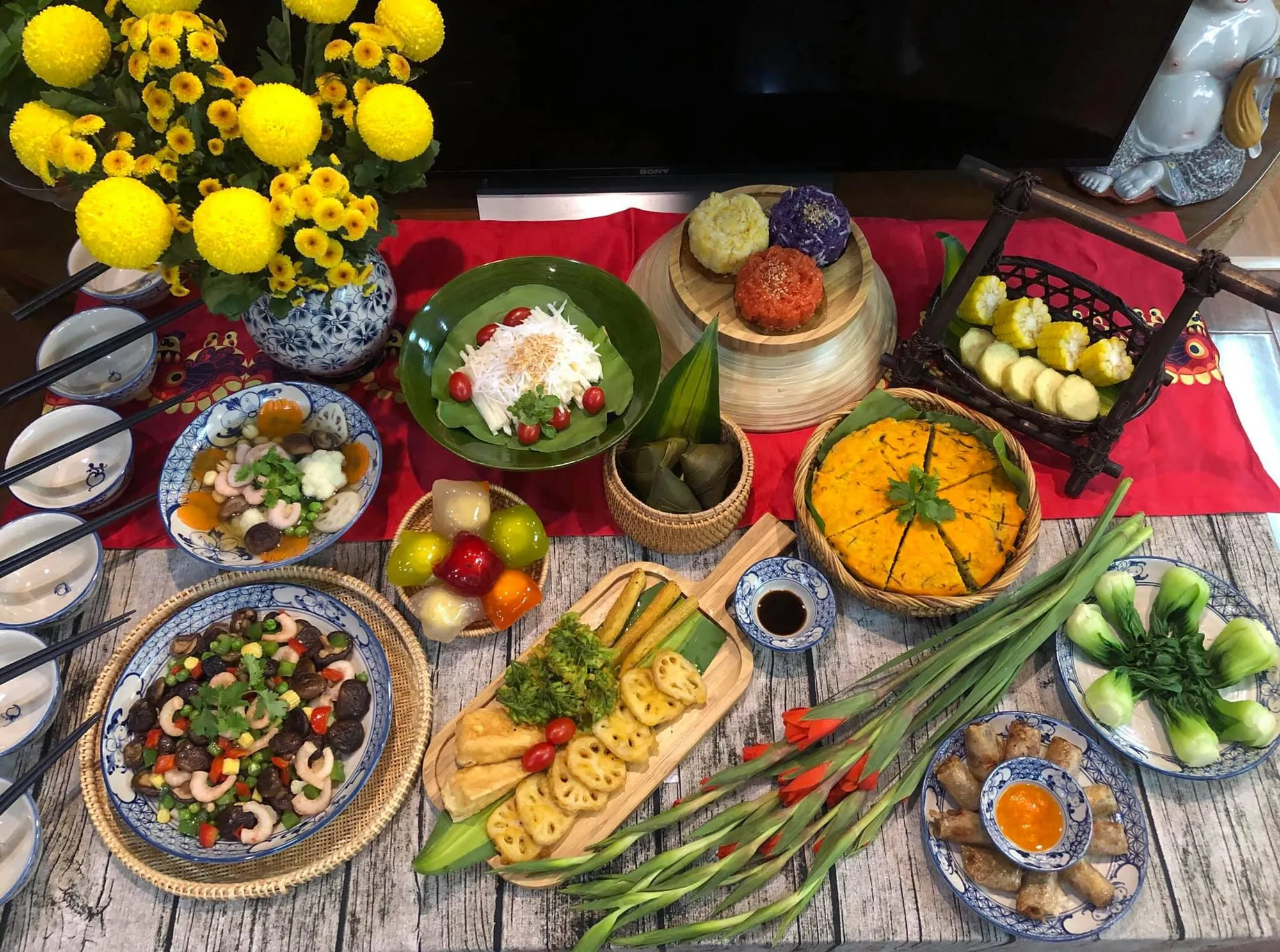 Lựa chọn mâm chay giúp tâm hồn thanh tịnh trong ngày rằm cuối năm.